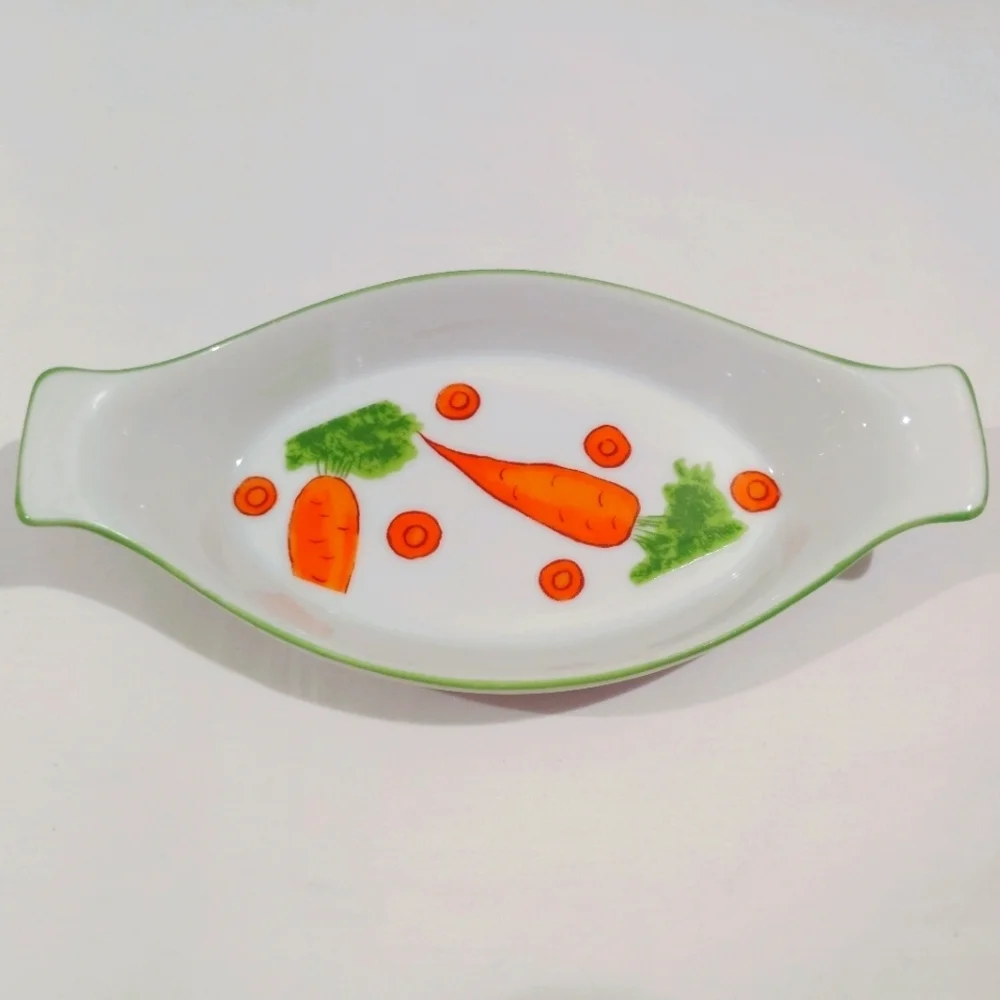 Vintage Franci Vegetable Polkadot Side Dishes Villa Vanilla Taste Setter